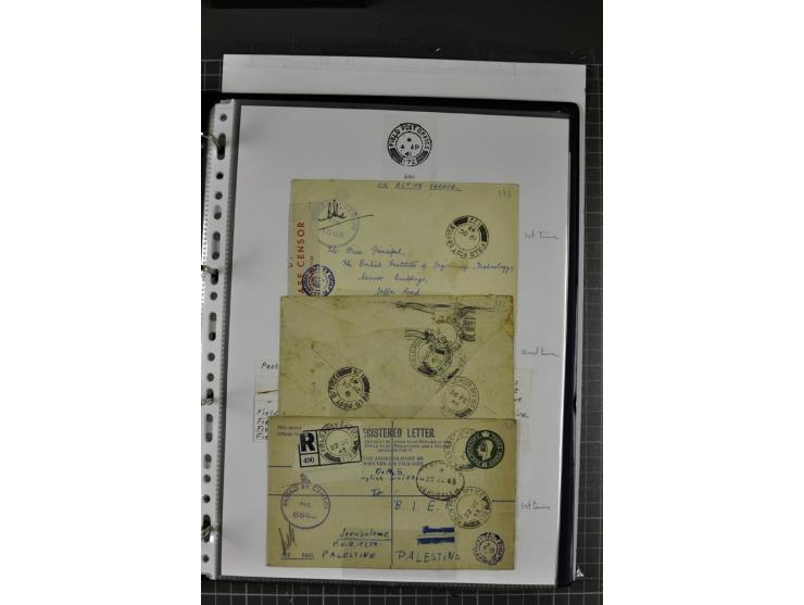 FELDPOST: 1918/47 (ca.), aufgezogene Sammlung mit Belegen der  britischen- (58), australischen- (12) und polnischen (1) Trupp