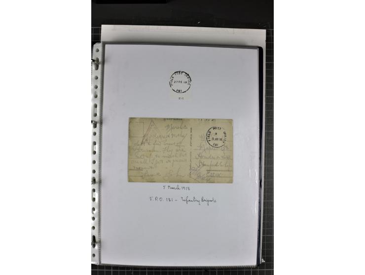 FELDPOST: 1918/47 (ca.), aufgezogene Sammlung mit Belegen der  britischen- (58), australischen- (12) und polnischen (1) Trupp