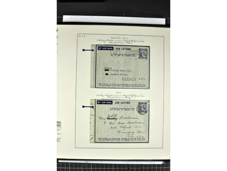 GANZSACHEN: 1927/46,ungebrauchte und gebrauchte 2bändige Sammlung, sehr reichhaltig mit u.a. Bale PC1a, PC2 in Type 1 and 2 (