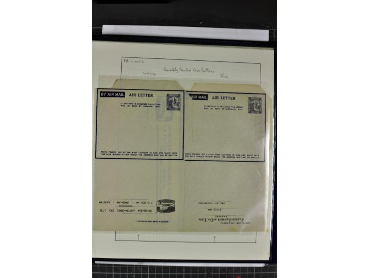 GANZSACHEN: 1927/46,ungebrauchte und gebrauchte 2bändige Sammlung, sehr reichhaltig mit u.a. Bale PC1a, PC2 in Type 1 and 2 (