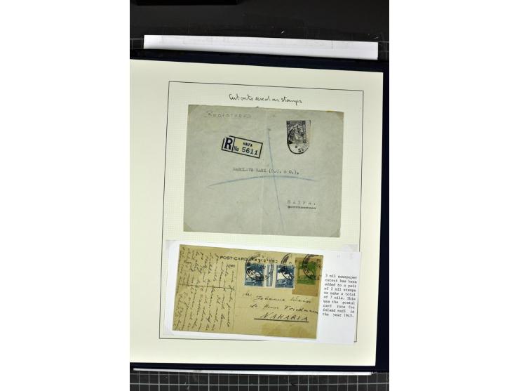 GANZSACHEN: 1927/46,ungebrauchte und gebrauchte 2bändige Sammlung, sehr reichhaltig mit u.a. Bale PC1a, PC2 in Type 1 and 2 (