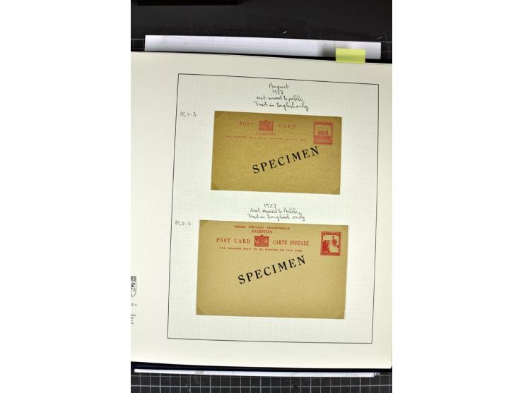 GANZSACHEN: 1927/46,ungebrauchte und gebrauchte 2bändige Sammlung, sehr reichhaltig mit u.a. Bale PC1a, PC2 in Type 1 and 2 (