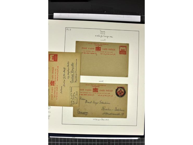 GANZSACHEN: 1927/46,ungebrauchte und gebrauchte 2bändige Sammlung, sehr reichhaltig mit u.a. Bale PC1a, PC2 in Type 1 and 2 (