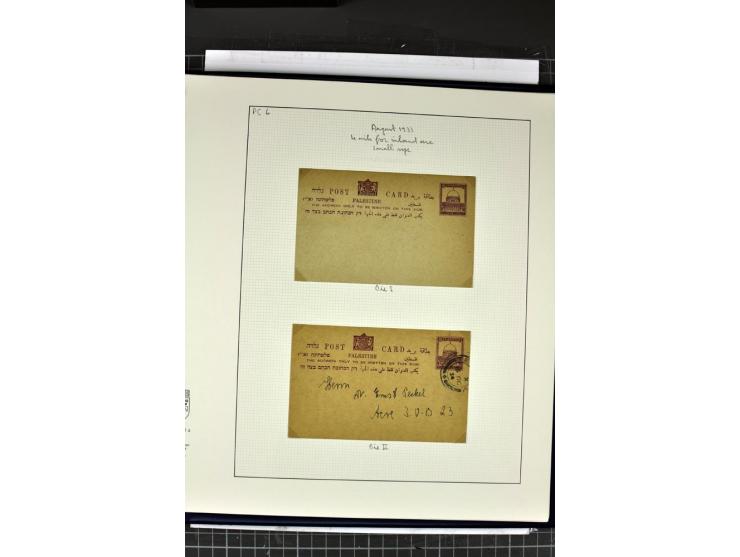 GANZSACHEN: 1927/46,ungebrauchte und gebrauchte 2bändige Sammlung, sehr reichhaltig mit u.a. Bale PC1a, PC2 in Type 1 and 2 (