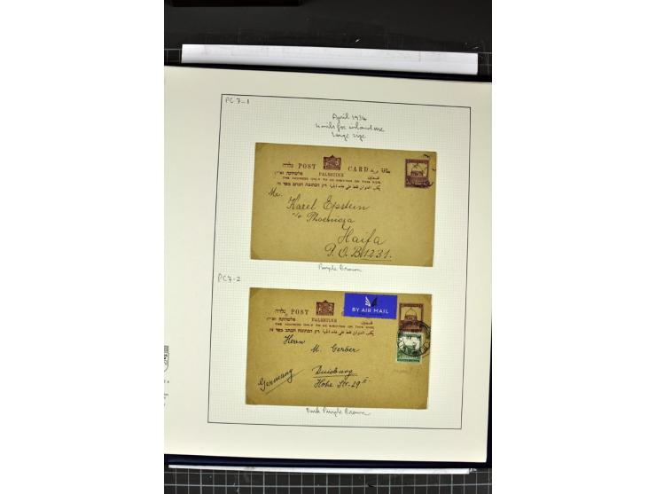 GANZSACHEN: 1927/46,ungebrauchte und gebrauchte 2bändige Sammlung, sehr reichhaltig mit u.a. Bale PC1a, PC2 in Type 1 and 2 (