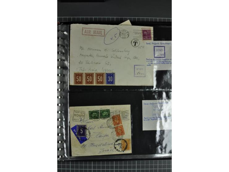 1948/65, Partie Briefe und Karten, alle mit Portomarken oder -stempeln nachtaxiert