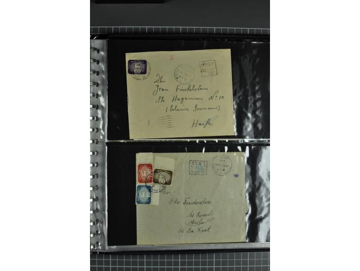 1948/65, Partie Briefe und Karten, alle mit Portomarken oder -stempeln nachtaxiert