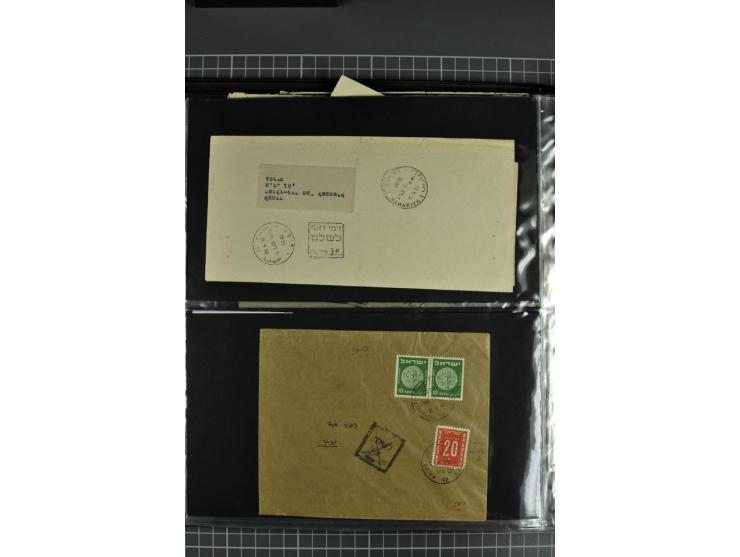 1948/65, Partie Briefe und Karten, alle mit Portomarken oder -stempeln nachtaxiert