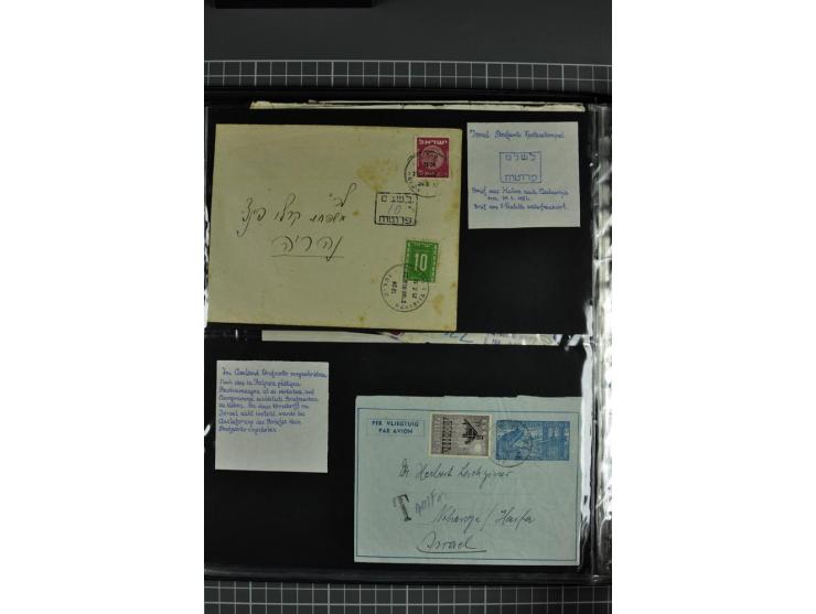 1948/65, Partie Briefe und Karten, alle mit Portomarken oder -stempeln nachtaxiert