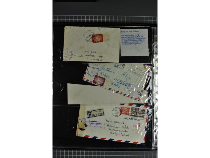 1948/65, Partie Briefe und Karten, alle mit Portomarken oder -stempeln nachtaxiert