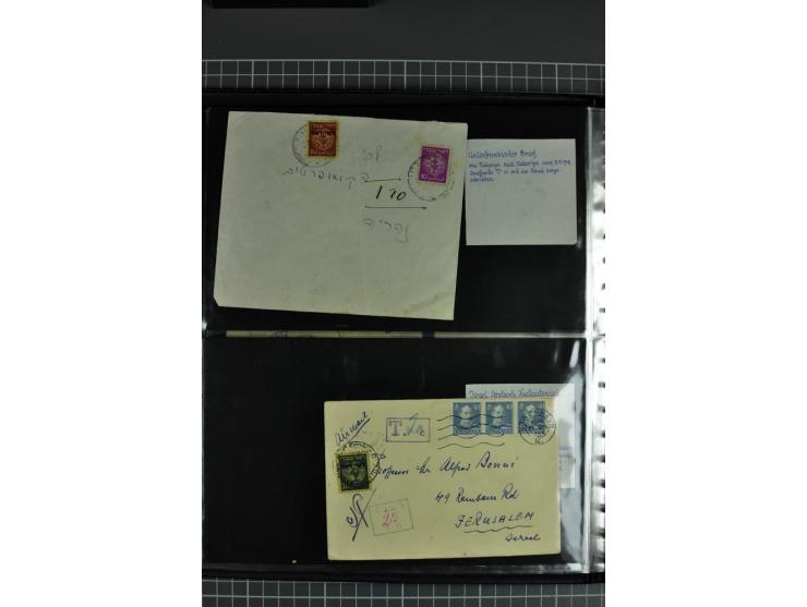 1948/65, Partie Briefe und Karten, alle mit Portomarken oder -stempeln nachtaxiert