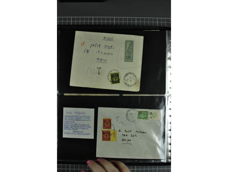 1948/65, Partie Briefe und Karten, alle mit Portomarken oder -stempeln nachtaxiert