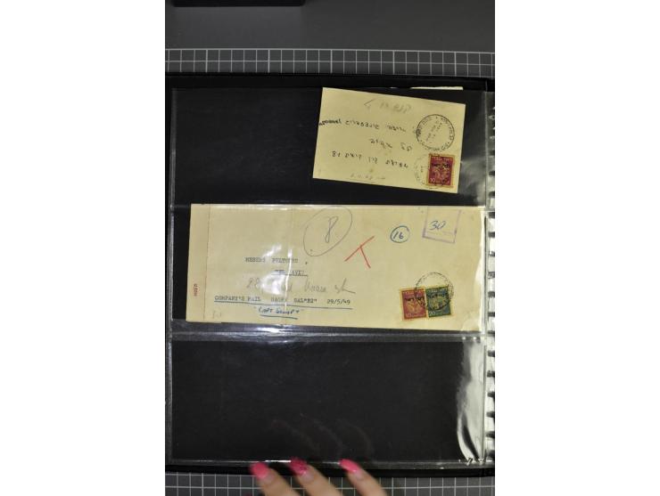 1948/65, Partie Briefe und Karten, alle mit Portomarken oder -stempeln nachtaxiert