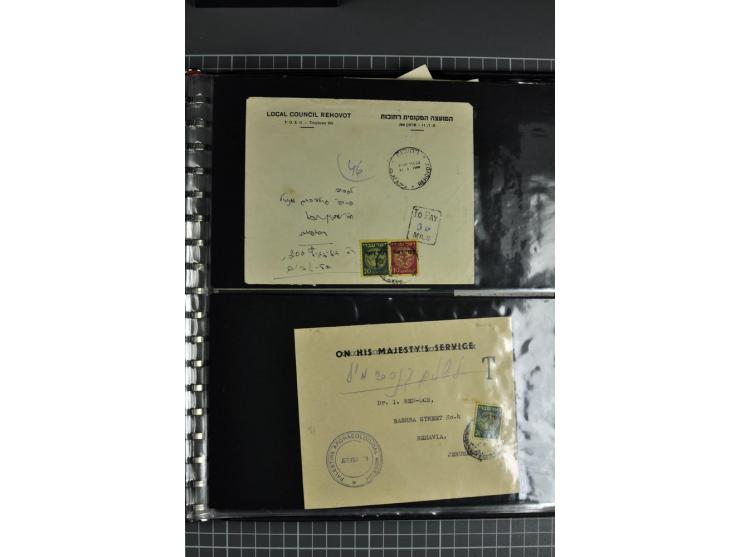1948/65, Partie Briefe und Karten, alle mit Portomarken oder -stempeln nachtaxiert