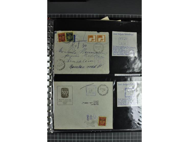 1948/65, Partie Briefe und Karten, alle mit Portomarken oder -stempeln nachtaxiert