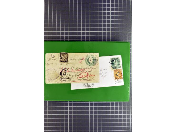 1848/1931, rund 90 Briefe bzw. Vorderseiten, praktisch nur gutes Material mit u.a. USA Nr. 1 im Paar auf Brief, Mischfrankatu