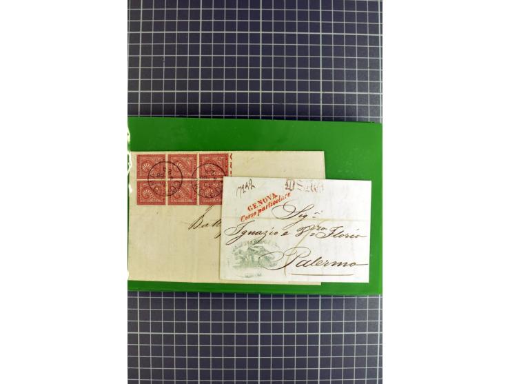1848/1931, rund 90 Briefe bzw. Vorderseiten, praktisch nur gutes Material mit u.a. USA Nr. 1 im Paar auf Brief, Mischfrankatu
