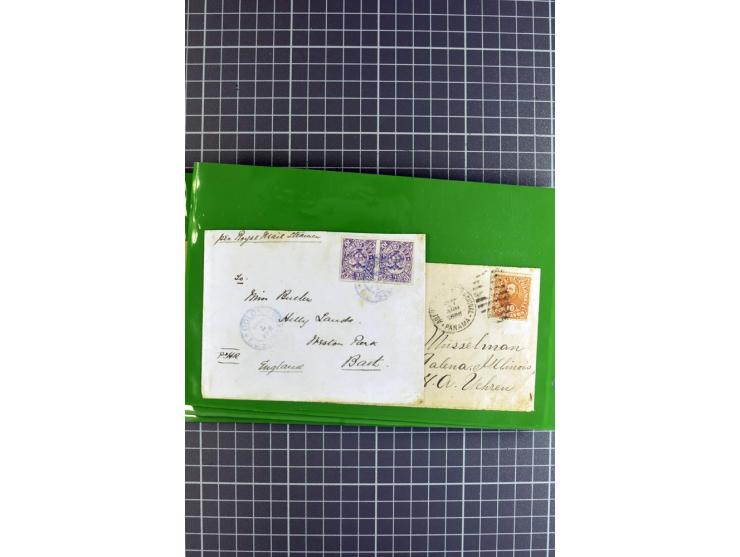 1848/1931, rund 90 Briefe bzw. Vorderseiten, praktisch nur gutes Material mit u.a. USA Nr. 1 im Paar auf Brief, Mischfrankatu
