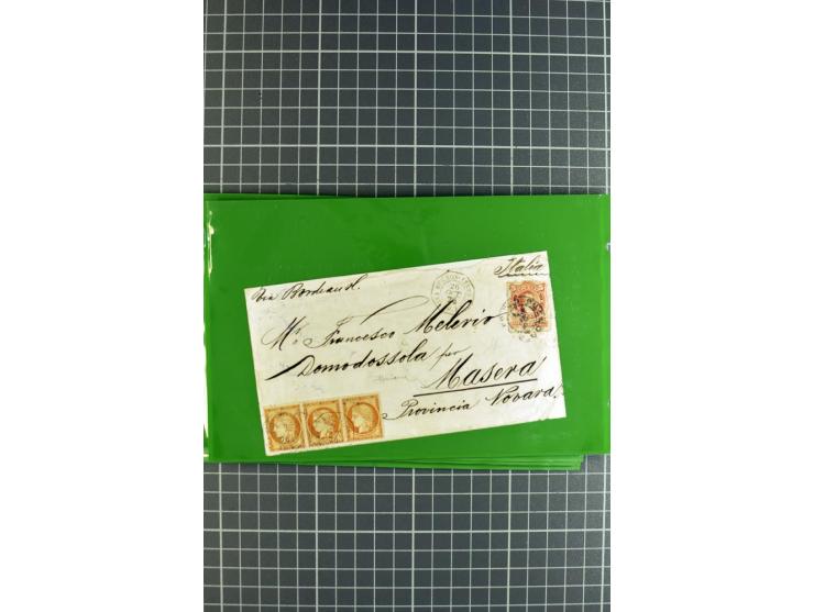 1848/1931, rund 90 Briefe bzw. Vorderseiten, praktisch nur gutes Material mit u.a. USA Nr. 1 im Paar auf Brief, Mischfrankatu