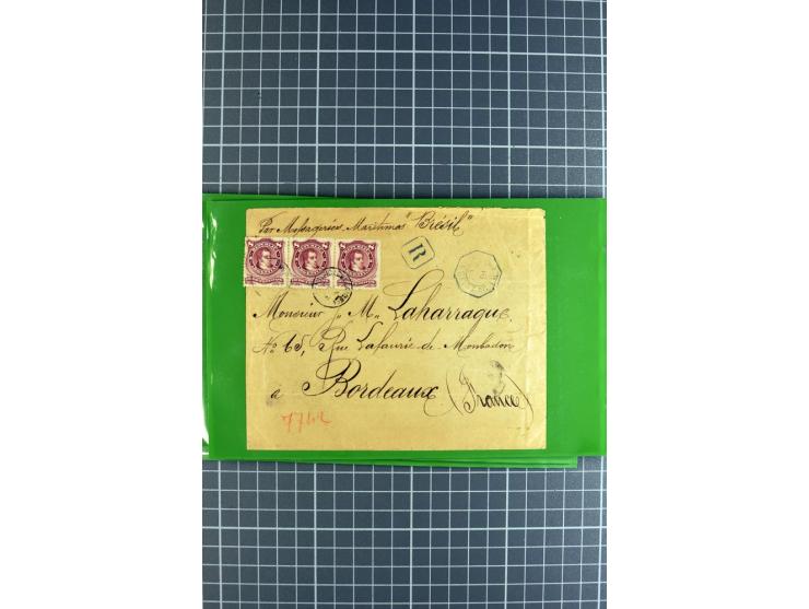 1848/1931, rund 90 Briefe bzw. Vorderseiten, praktisch nur gutes Material mit u.a. USA Nr. 1 im Paar auf Brief, Mischfrankatu