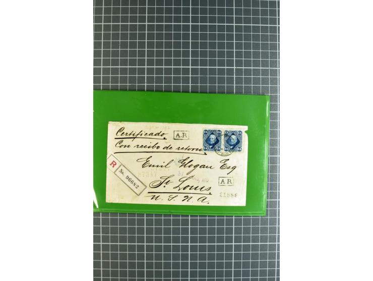 1848/1931, rund 90 Briefe bzw. Vorderseiten, praktisch nur gutes Material mit u.a. USA Nr. 1 im Paar auf Brief, Mischfrankatu