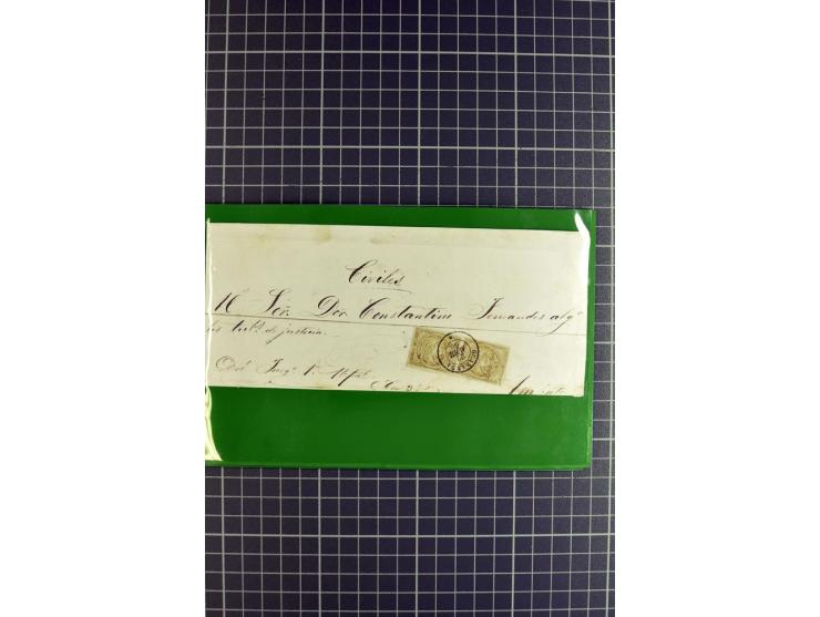 1848/1931, rund 90 Briefe bzw. Vorderseiten, praktisch nur gutes Material mit u.a. USA Nr. 1 im Paar auf Brief, Mischfrankatu
