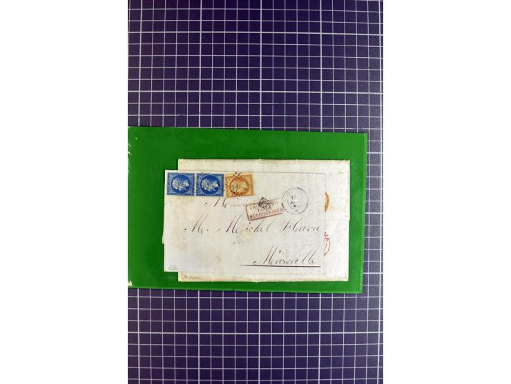 1848/1931, rund 90 Briefe bzw. Vorderseiten, praktisch nur gutes Material mit u.a. USA Nr. 1 im Paar auf Brief, Mischfrankatu