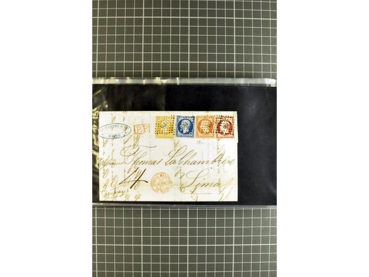 1848/1931, rund 90 Briefe bzw. Vorderseiten, praktisch nur gutes Material mit u.a. USA Nr. 1 im Paar auf Brief, Mischfrankatu