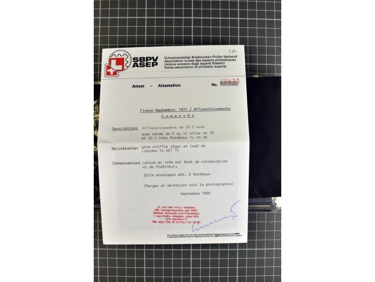 1848/1931, rund 90 Briefe bzw. Vorderseiten, praktisch nur gutes Material mit u.a. USA Nr. 1 im Paar auf Brief, Mischfrankatu