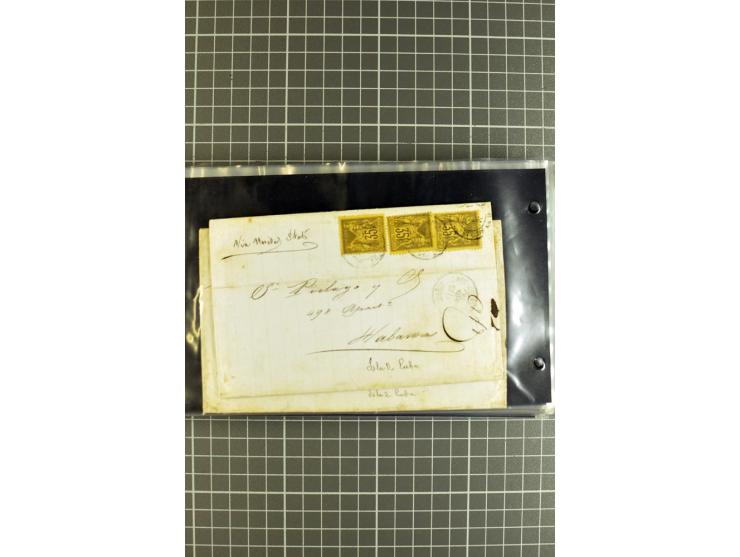 1848/1931, rund 90 Briefe bzw. Vorderseiten, praktisch nur gutes Material mit u.a. USA Nr. 1 im Paar auf Brief, Mischfrankatu