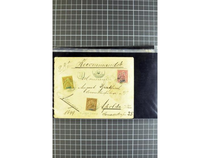 1848/1931, rund 90 Briefe bzw. Vorderseiten, praktisch nur gutes Material mit u.a. USA Nr. 1 im Paar auf Brief, Mischfrankatu
