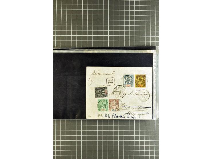 1848/1931, rund 90 Briefe bzw. Vorderseiten, praktisch nur gutes Material mit u.a. USA Nr. 1 im Paar auf Brief, Mischfrankatu