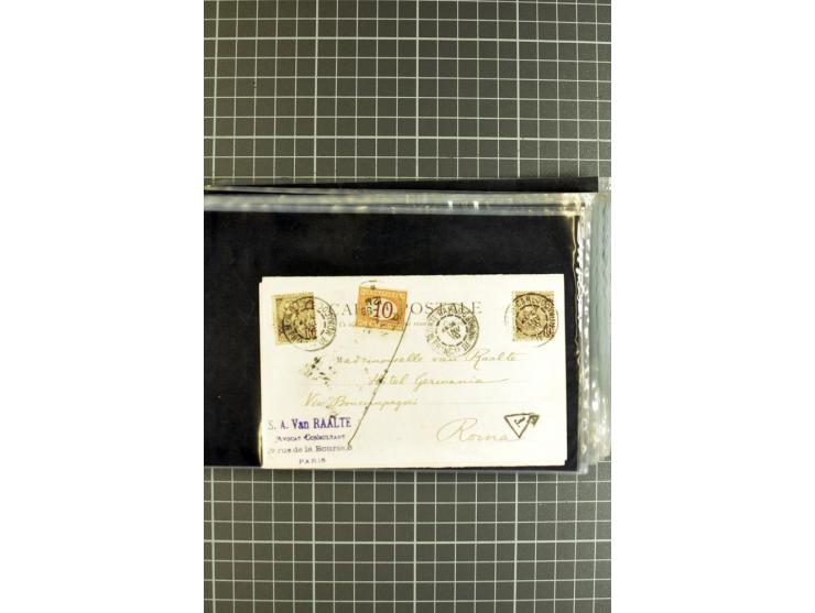 1848/1931, rund 90 Briefe bzw. Vorderseiten, praktisch nur gutes Material mit u.a. USA Nr. 1 im Paar auf Brief, Mischfrankatu