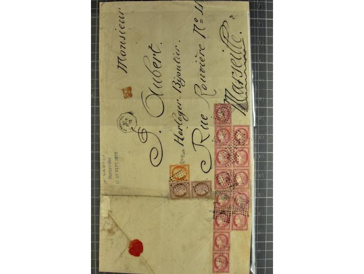 1848/1931, rund 90 Briefe bzw. Vorderseiten, praktisch nur gutes Material mit u.a. USA Nr. 1 im Paar auf Brief, Mischfrankatu