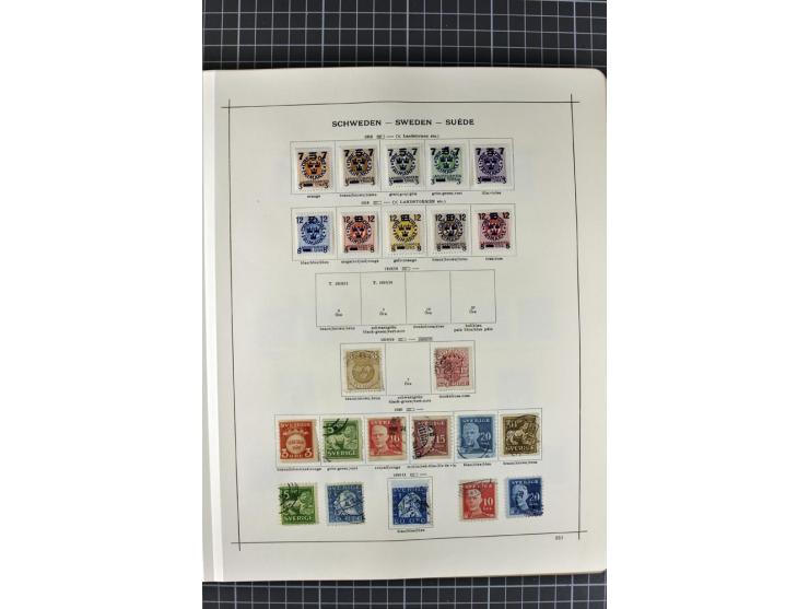 1840/1927, ungebrauchte und gestempelte Sammlung mit guten Werten und Sätzen in 2 Schaubeck-Alben