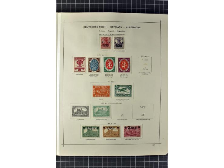 1840/1927, ungebrauchte und gestempelte Sammlung mit guten Werten und Sätzen in 2 Schaubeck-Alben