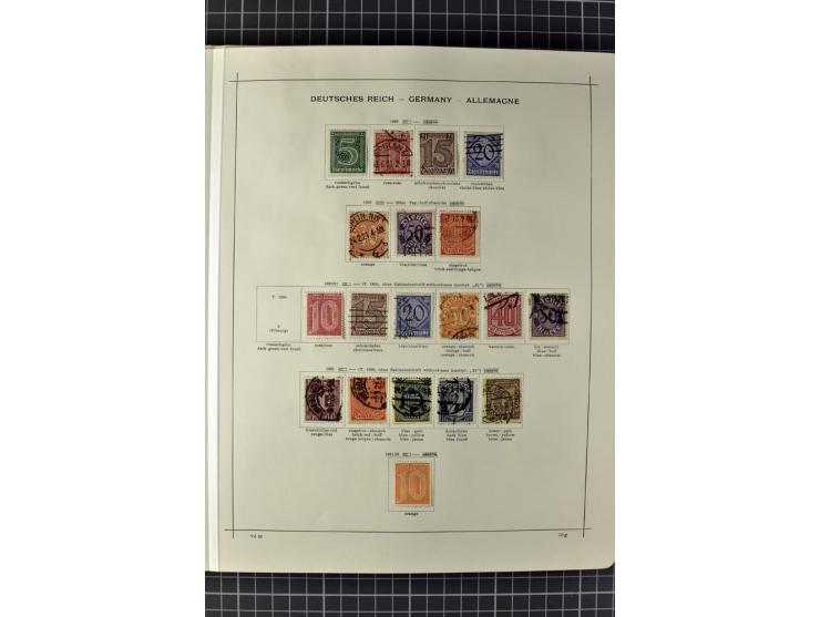 1840/1927, ungebrauchte und gestempelte Sammlung mit guten Werten und Sätzen in 2 Schaubeck-Alben