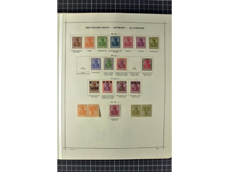 1840/1927, ungebrauchte und gestempelte Sammlung mit guten Werten und Sätzen in 2 Schaubeck-Alben