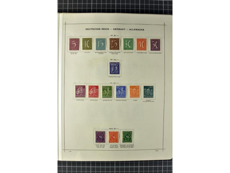 1840/1927, ungebrauchte und gestempelte Sammlung mit guten Werten und Sätzen in 2 Schaubeck-Alben