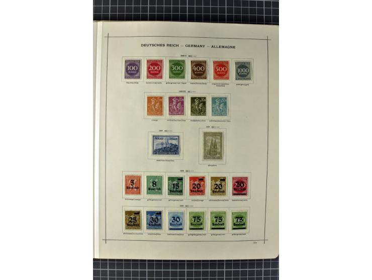 1840/1927, ungebrauchte und gestempelte Sammlung mit guten Werten und Sätzen in 2 Schaubeck-Alben