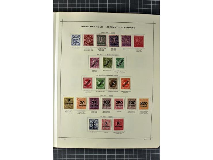 1840/1927, ungebrauchte und gestempelte Sammlung mit guten Werten und Sätzen in 2 Schaubeck-Alben