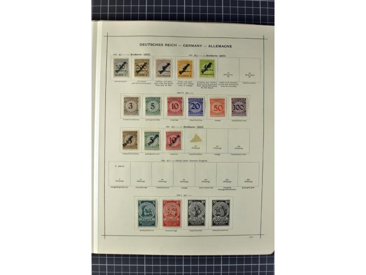 1840/1927, ungebrauchte und gestempelte Sammlung mit guten Werten und Sätzen in 2 Schaubeck-Alben