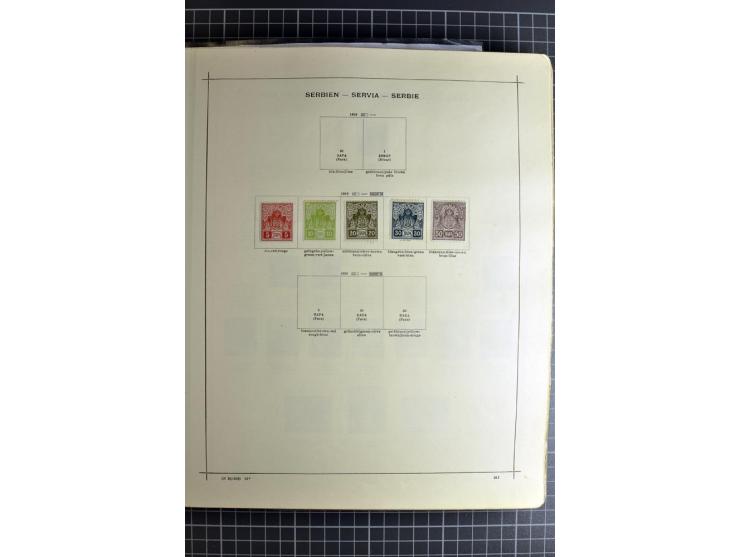 1849/1942, ungebrauchte und gestempelte Sammlung mit besseren Ausgaben in 2 alten Schaubek-Alben, dazu kleines Einsteckbuch m
