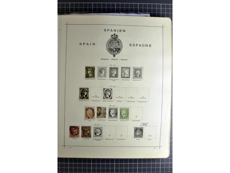 1849/1942, ungebrauchte und gestempelte Sammlung mit besseren Ausgaben in 2 alten Schaubek-Alben, dazu kleines Einsteckbuch m
