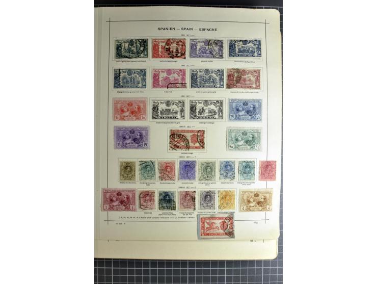 1849/1942, ungebrauchte und gestempelte Sammlung mit besseren Ausgaben in 2 alten Schaubek-Alben, dazu kleines Einsteckbuch m