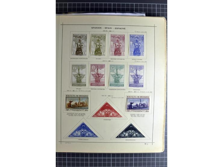 1849/1942, ungebrauchte und gestempelte Sammlung mit besseren Ausgaben in 2 alten Schaubek-Alben, dazu kleines Einsteckbuch m