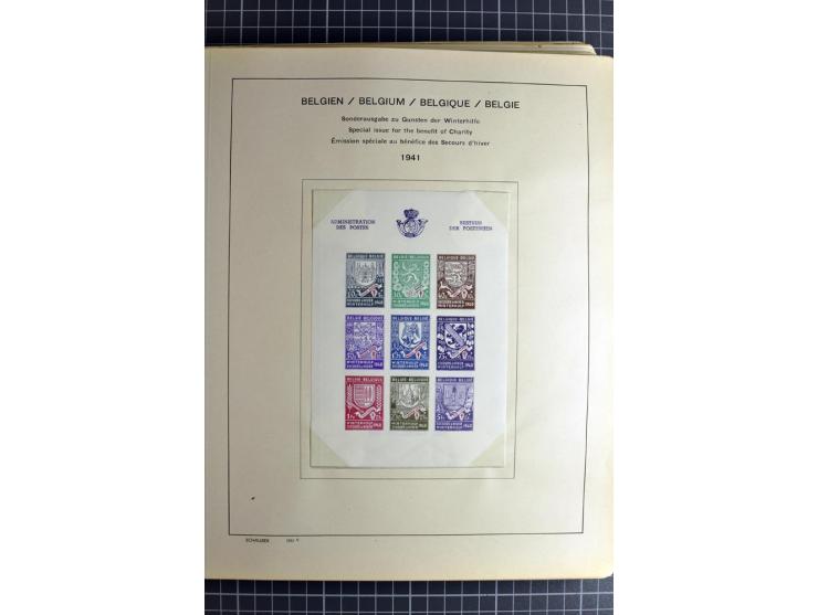 1849/1942, ungebrauchte und gestempelte Sammlung mit besseren Ausgaben in 2 alten Schaubek-Alben, dazu kleines Einsteckbuch m