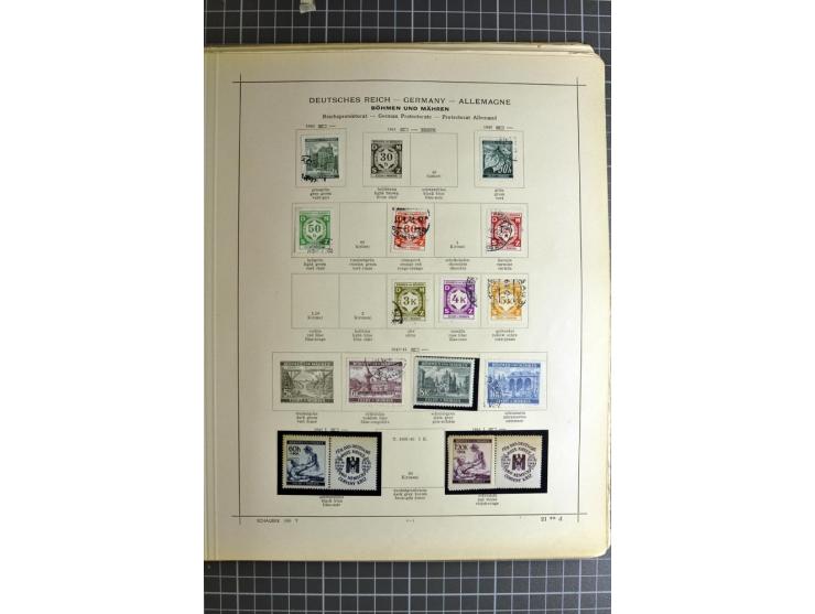 1849/1942, ungebrauchte und gestempelte Sammlung mit besseren Ausgaben in 2 alten Schaubek-Alben, dazu kleines Einsteckbuch m
