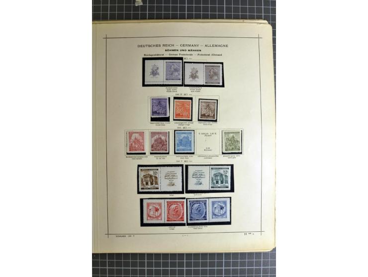 1849/1942, ungebrauchte und gestempelte Sammlung mit besseren Ausgaben in 2 alten Schaubek-Alben, dazu kleines Einsteckbuch m