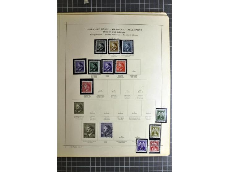 1849/1942, ungebrauchte und gestempelte Sammlung mit besseren Ausgaben in 2 alten Schaubek-Alben, dazu kleines Einsteckbuch m